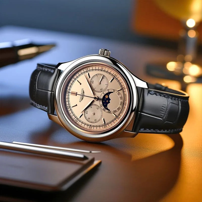 New Swiss watch handsome men's quartz watch classic high-end simple automatic men's waterproof men's watch trend birthday gift