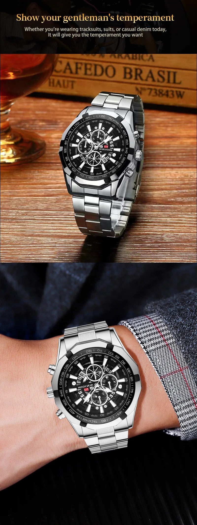 Luminous Military Watch For Men Sport Fashion Waterproof Stainless Steel Quartz Wristwatches Luxury Brand Date Mens Watches 2023
