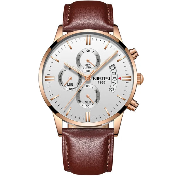 NIBOSI Mens Watches Luxury Top Brand Relogio Masculino Famous Men's Fashion Casual Dress Watch Military Quartz Wristwatches Saat