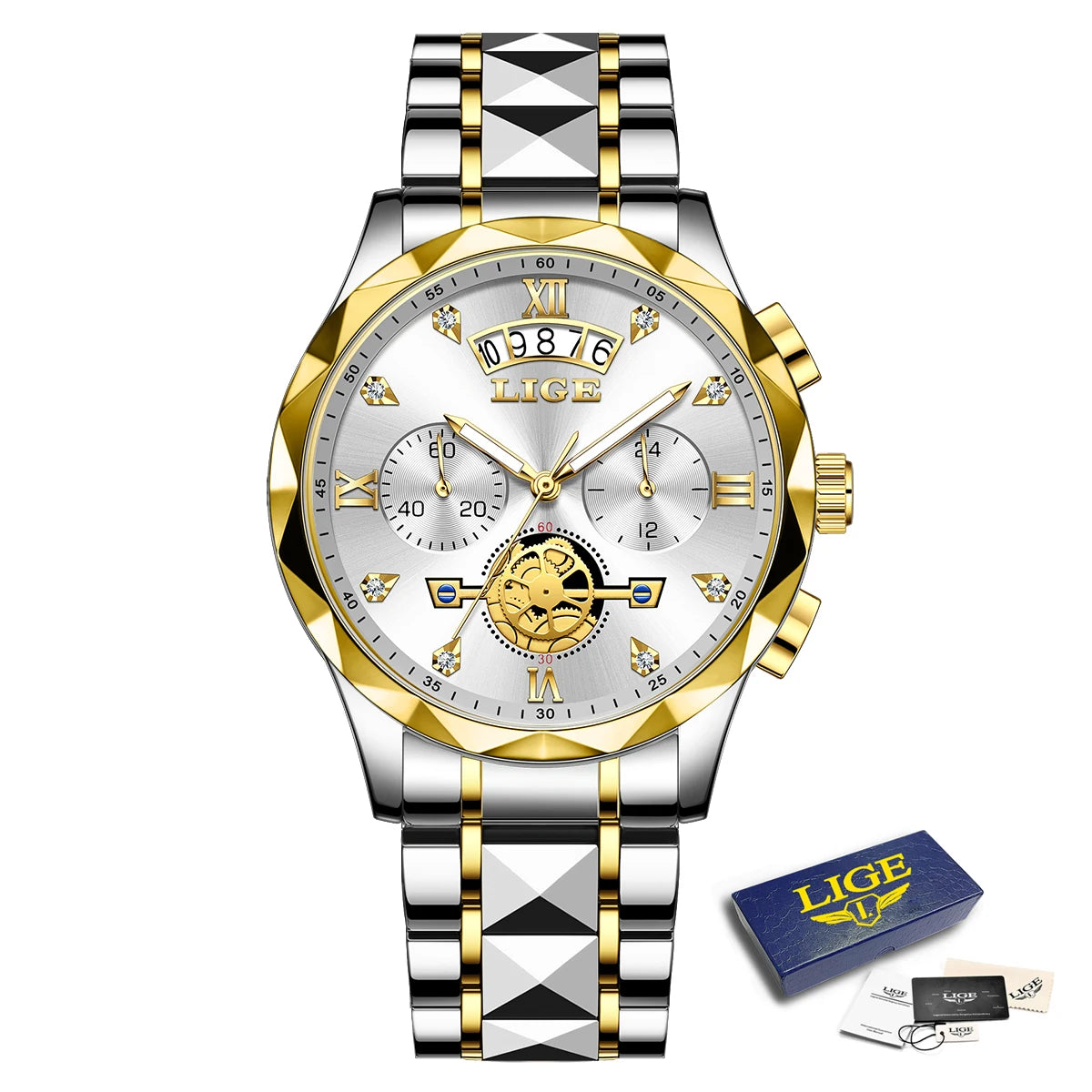 LIGE 2024 Fashion Mens Watch Luxury Business Waterproof Sports Quartz Wristwatches Luminous Date Casual Watches Men Reloj Hombre