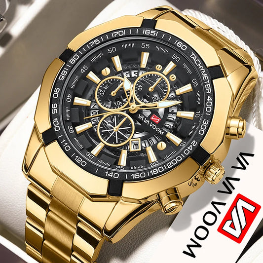 Luminous Military Watch For Men Sport Fashion Waterproof Stainless Steel Quartz Wristwatches Luxury Brand Date Mens Watches 2023